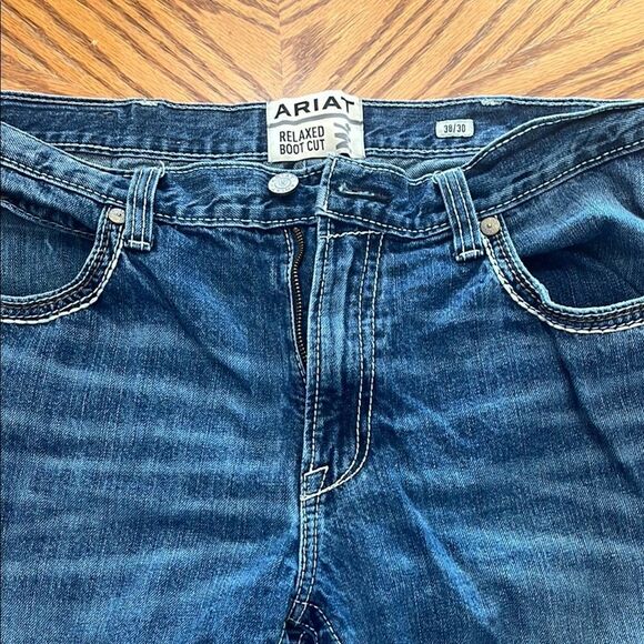 Ariat Men's Blue Relaxed Boot Cut Jeans - Picture 1 of 7